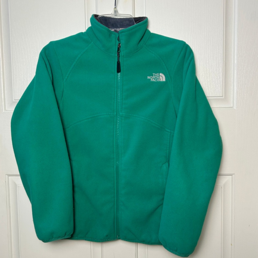 The North Face Girls LG 14/16 Fleece Jacket Full Zip‎ Green Outdoor